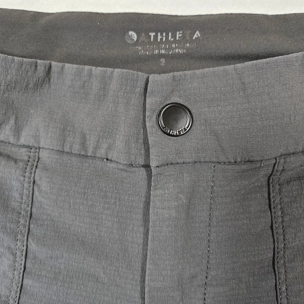 Athleta Trekkie North Shorts Gray Hiking Trekking Outdoor Women Size 2 Gorpcore - Picture 2 of 10